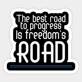 The Best Road to Progress Sticker